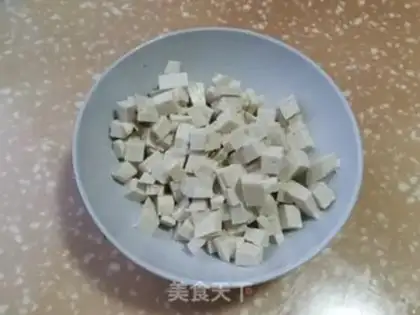 Make Tofu makes four season beans step 2