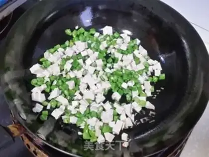 Make Tofu makes four season beans step 5