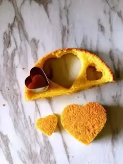 Make A cake with a heart step 1