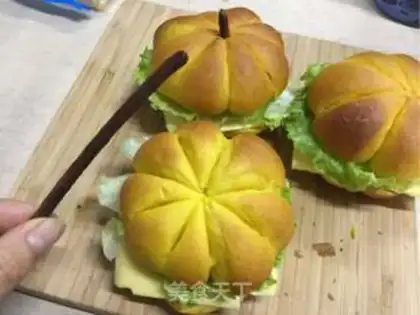 Make Pumpkin burger step 23