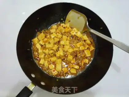 Make Puffed rice for mushroom tofu step 9