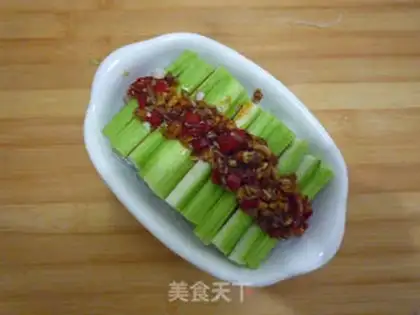 Make Garlic fan silk melon step 9