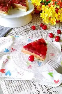 Make Cherry jelly mousse cake step 16