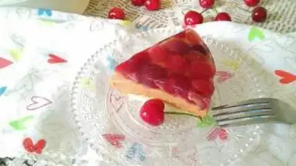 Make Cherry jelly mousse cake step 17