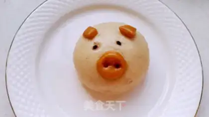 Make Two-coloured pig buns step 24