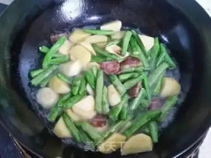 Make Sausage potatoes, beans step 3