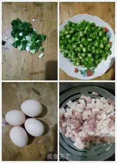 Make Pepper egg meat step 0