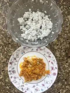 Make Quick egg fried rice step 1