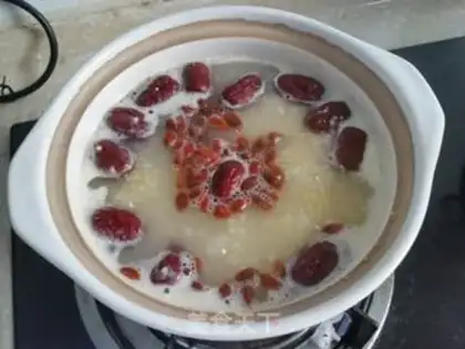 Make Little rice-tree porridge step 2