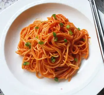 Make Korean chili noodles step 7