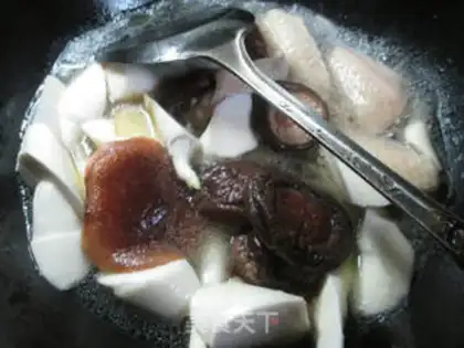 Make The mushrooms are burning white step 6