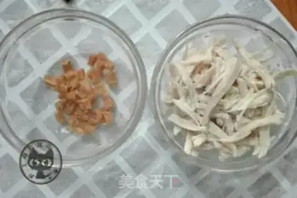 Make Chicken silk powder step 3