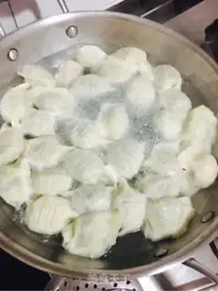 Make Three fresh dumplings step 12