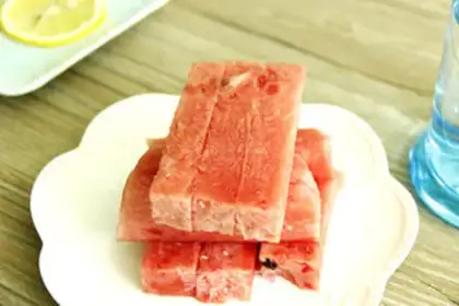 Make Watermelon lemon ice cream step 2
