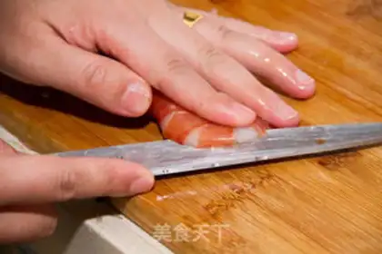 Make Red shrimp vegetable salad stings step 2