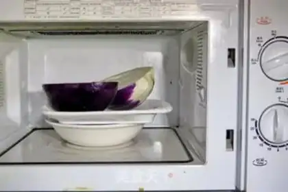 Make A microwave grilled eggplant step 4