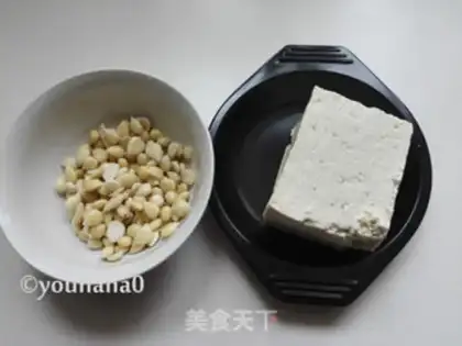 Make Almond tofu soup step 1