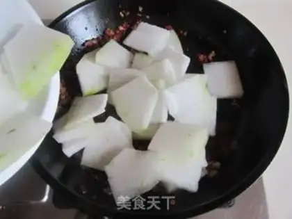 Make Corn green bean pork step 4