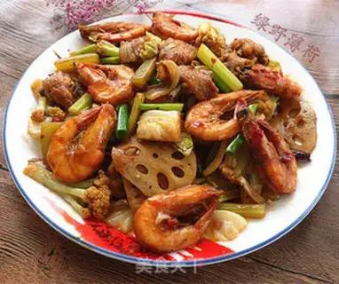 Make Vegetable boiled shrimp step 17