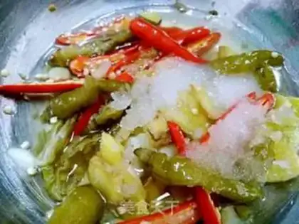 Make Twin peppers and pickles step 0