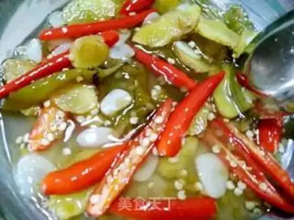 Make Twin peppers and pickles step 1