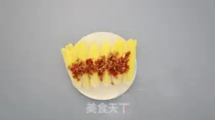 Make Garlic fans steaming doll food step 6