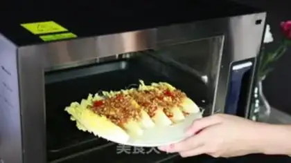 Make Garlic fans steaming doll food step 7