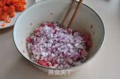 Make Vegetable beef cake step 9