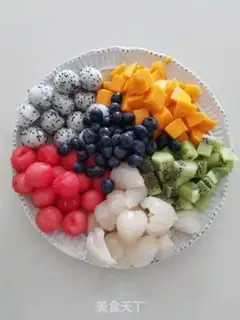 Make Coconut rice fruit step 6