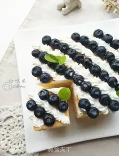 Make Blueberry cream cake step 19