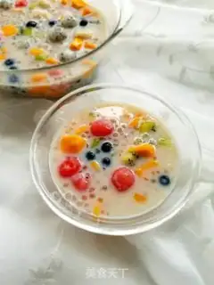 Make Coconut rice fruit step 7