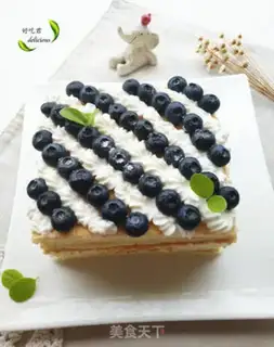 Make Blueberry cream cake step 20
