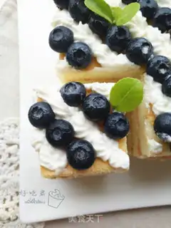 Make Blueberry cream cake step 21