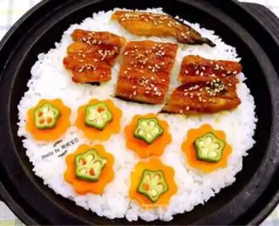 Make Eels on rice step 9