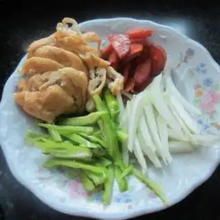 Make Sausage oil tofu veggies step 0