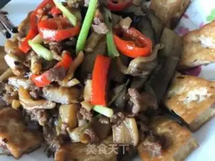 Make Meat and eggplant fried tofu step 8