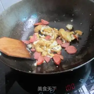 Make Sausage oil tofu veggies step 2