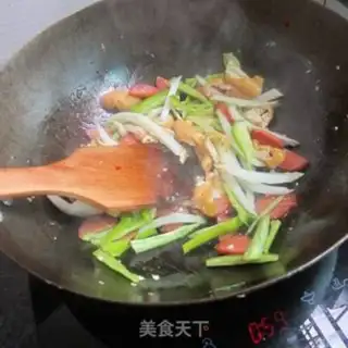 Make Sausage oil tofu veggies step 4