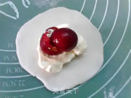 Make Cherry Snowmen step 7