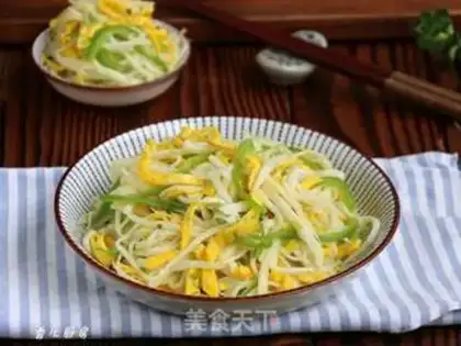 Make White green peppers, egg peels step 10