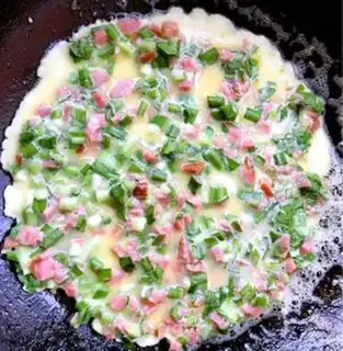 Make Cream sausage omelet step 5