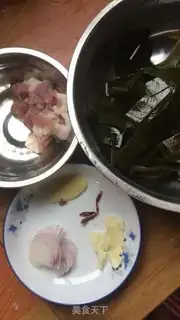 Make Sea belt fried meat step 0
