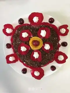 Make A rose black forest cake step 21
