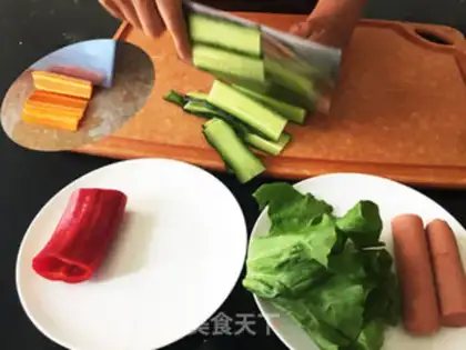 Make Five-colored burrito step 4