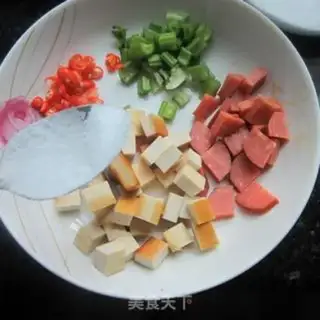 Make Sausage tofu step 1