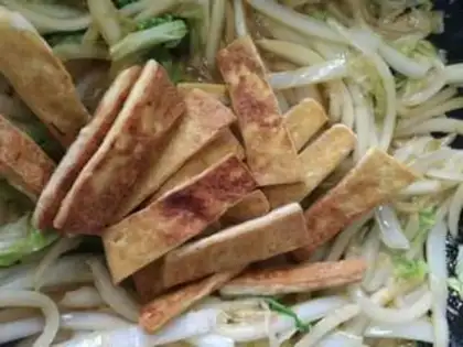 Make Fried tofu cabbage step 5