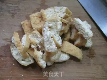 Make Garlic oil and tofu step 3