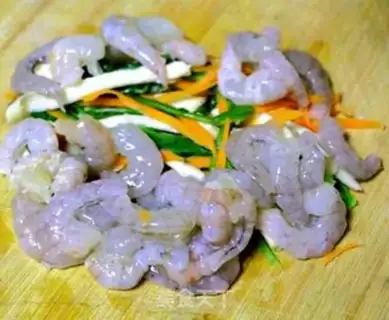 Make Vegetable shrimp cake step 1