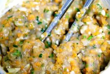 Make Vegetable shrimp cake step 2