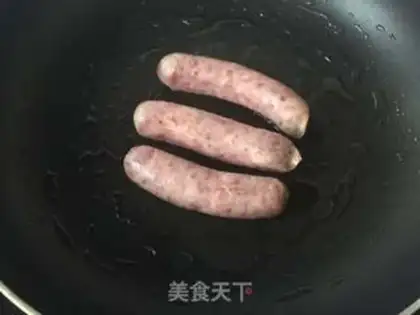 Make Sausage with egg rolls step 1